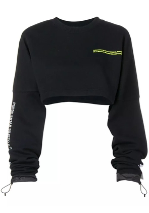 Marcelo Burlon County of Milan cropped sweatshirt - Black