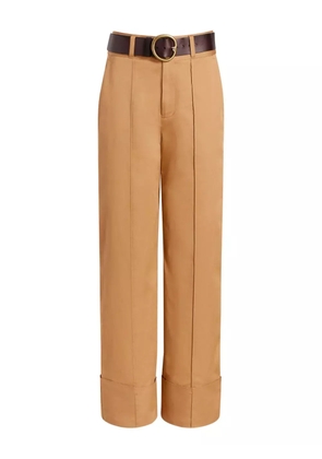 Cinq A Sept pleated-cuff trousers - Brown