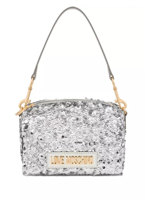 Love Moschino sequin-embellished shoulder bag - Grey