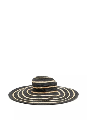 Maison Michel wide-brim sun hat - Black