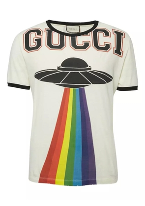 Gucci Pre-Owned UFO Rainbow T-shirt - White