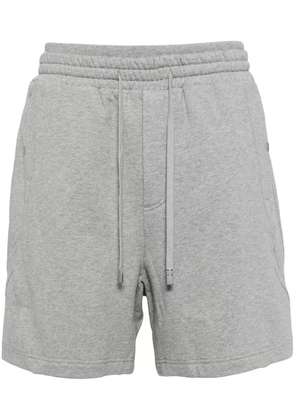 C2h4 mélange-effect cotton track shorts - Grey