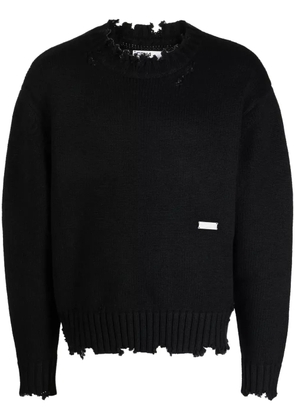C2h4 logo-plaque distressed-finish jumper - Black