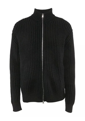 Prada Pre-Owned rib-knit zip-up cardigan - Black