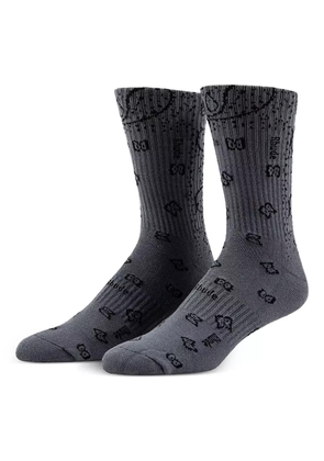 RHUDE bandana-jacquard socks - Grey