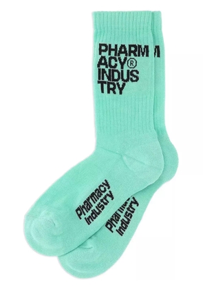 Pharmacy Industry logo-intarsia socks - Green