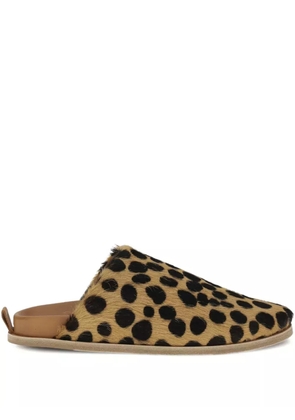 Forte Forte pony-hair spotted sandals - Brown