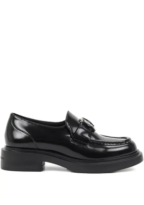 Karl Lagerfeld logo-plaque loafers - Black