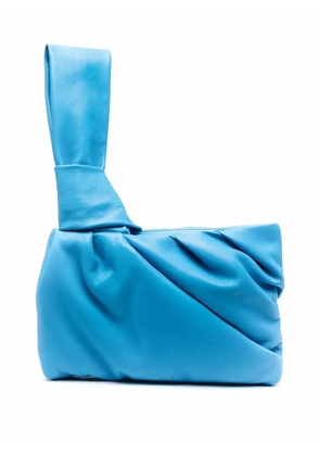 AMBUSH Nejiri leather wrist clutch bag - Blue