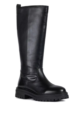 Geox Iridea zip-detail leather boots - Black