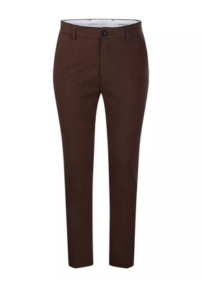 Department 5 flat-front welt-pocket trousers - Brown
