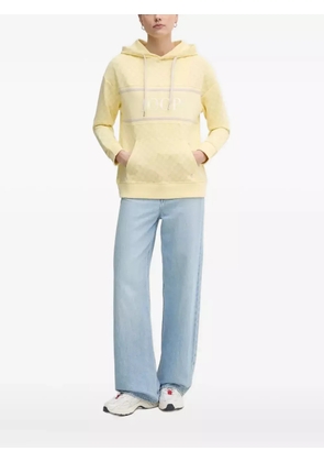 Joop! pattern-embellished logo-detail hoodie - Yellow