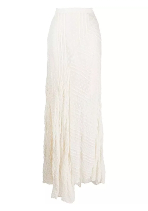 ANOUKI high-waisted asymmetric-hem skirt - Neutrals