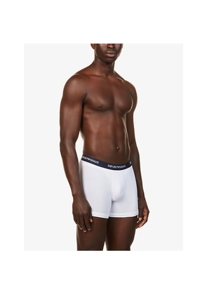 Mens Emporio Armani Pack Of Two Logo-Embellished Stretch-Cotton Boxers