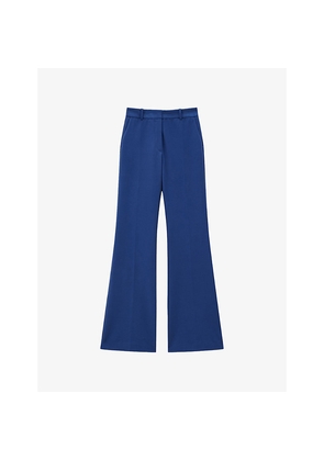 Womens Joseph Tafira Flared-Leg Mid-Rise Stretch-Cotton Trousers