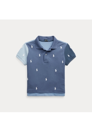 Polo Pony Stretch Mesh Boxy Polo Shirt