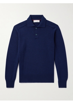 Brunello Cucinelli - Cashmere Polo Shirt - Men - Blue - IT 48