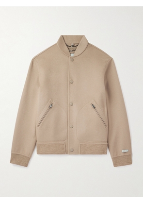 Canali - Layered Wool and Cashmere-Blend Bomber Jacket - Men - Neutrals - IT 46