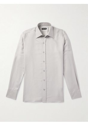 TOM FORD - Twill Shirt - Men - Gray - EU 39