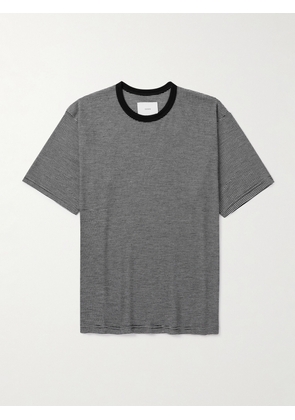 ssstein - Striped Super 120s Wool T-Shirt - Men - Black - S
