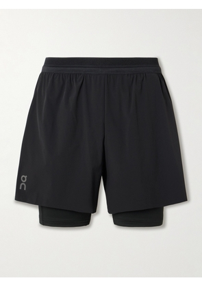 ON - 5&quot; Performance Straight-Leg Stretch Recycled-Shell Running Shorts - Men - Black - XS