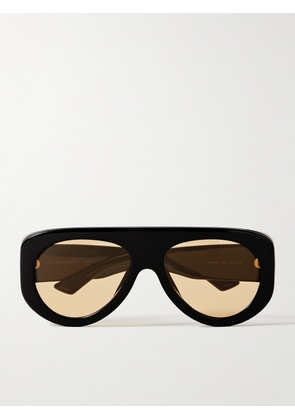 Bottega Veneta - Aviator-Style Acetate Sunglasses - Men - Black