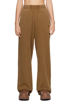 We11done Brown Embroidered Lounge Pants