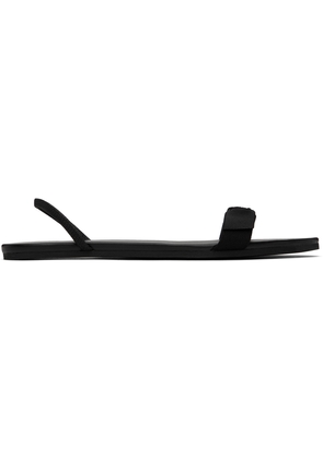 The Row Black Bow Sandals