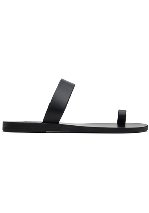 Ancient Greek Sandals Black Thalia Sandals
