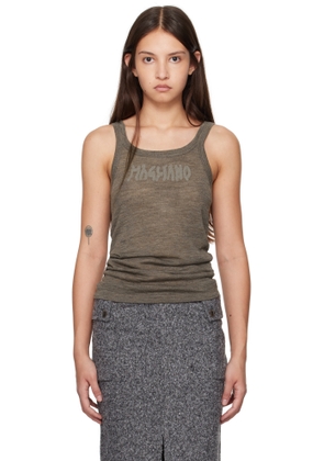 Magliano Brown Logo Tank Top