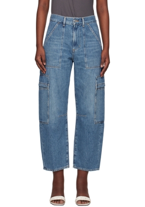 Citizens of Humanity Blue Marcelle Low Slung Easy Cargo Jeans