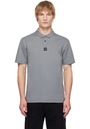 Hugo Gray Interlock-Cotton Polo