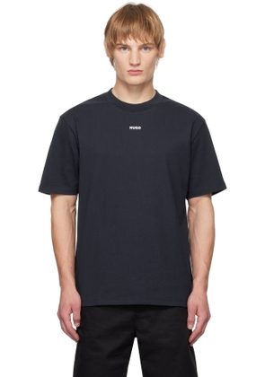 Hugo Navy Relaxed-Fit Cotton T-Shirt