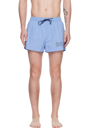 BOSS Blue Outline Swim Shorts