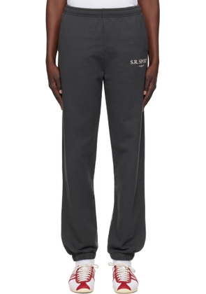 Sporty & Rich Black 'S. R. Sport' Sweatpants