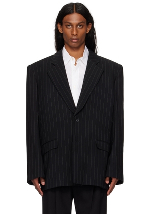 LGN Louis Gabriel Nouchi Black Single Breasted Oversized Blazer