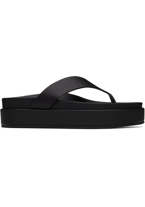 Ancient Greek Sandals Black Charys 2flatform Flip-Flops