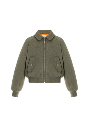 Barrie Cashmere-Wool Puffer Bomber Jacket - Moda Operandi