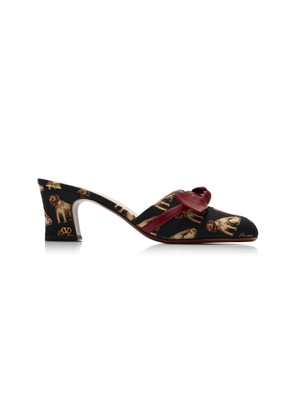 Valentino Garavani Knotty Printed Canvas Mules - Moda Operandi