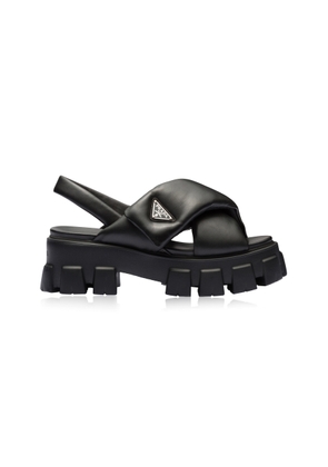 Prada Monolith Padded Leather Sandals - Moda Operandi