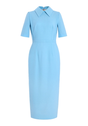 Emilia Wickstead Valletta Collared Wool Crepe Midi Dress - Moda Operandi