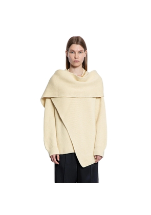 Draped scarf neck sweater