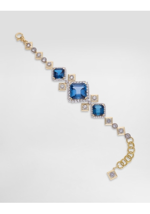 Dolce & Gabbana Eleganza Bracelet 18-carat White And Yellow Gold, Topazes, And Sapphires - Woman Bracelets Gold Onesize
