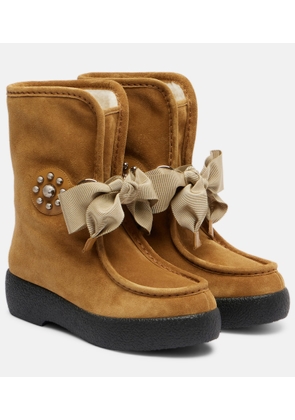 Valentino Garavani Snowish studded suede ankle boots