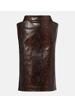 Stella McCartney Snake-effect midi skirt