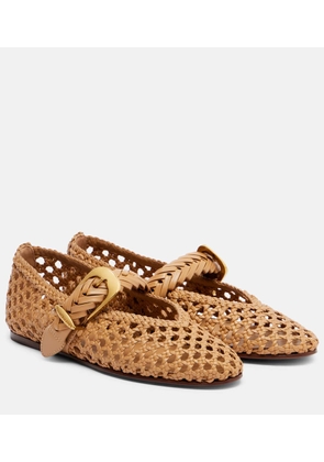Zimmermann Helix braided leather ballet flats
