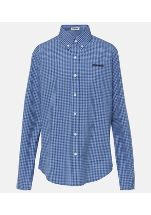 Miu Miu Logo cotton poplin shirt