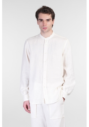 Aspesi Bruce Shirt In Beige Linen