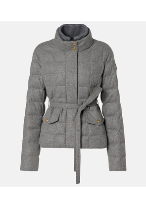 Moncler Belted quilted down jacket
