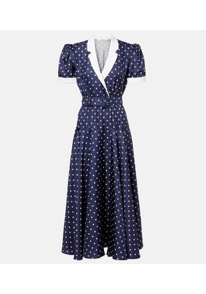 Rodarte Polka-dot silk twill midi dress